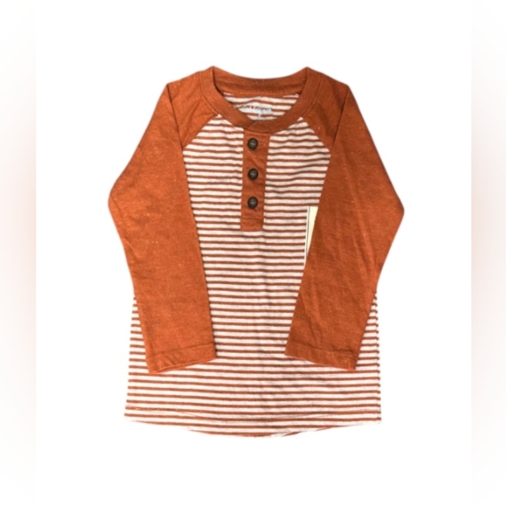 Cat & Jack Boys' orange long-sleeved T-shirt, size 2T